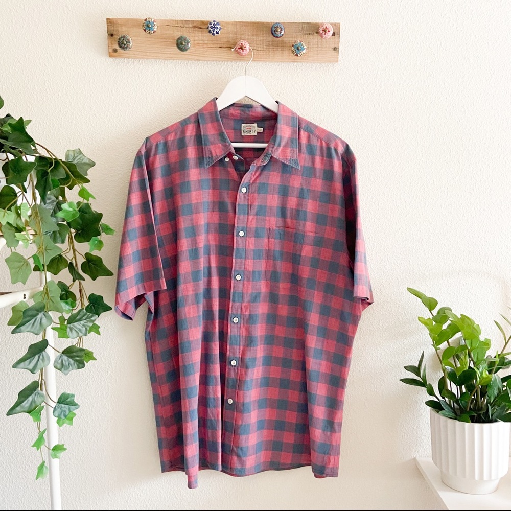Faherty | Checkered Organic Cotton Short Sleeve - Picture 1 of 7